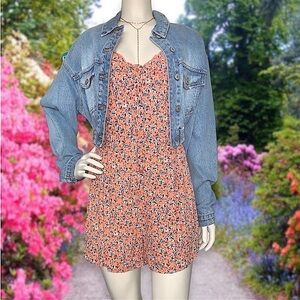 WOMENS FLORAL JUMPSUIT RUFFLE STRAP ROMPER SPRING SUMMER